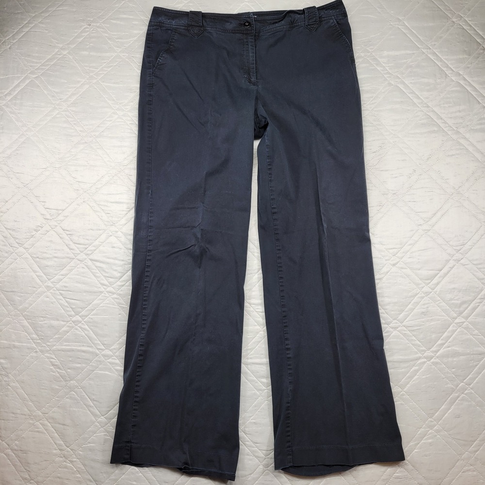 Manhattan Chino wide leg gray chino pants size 16 Tall‎